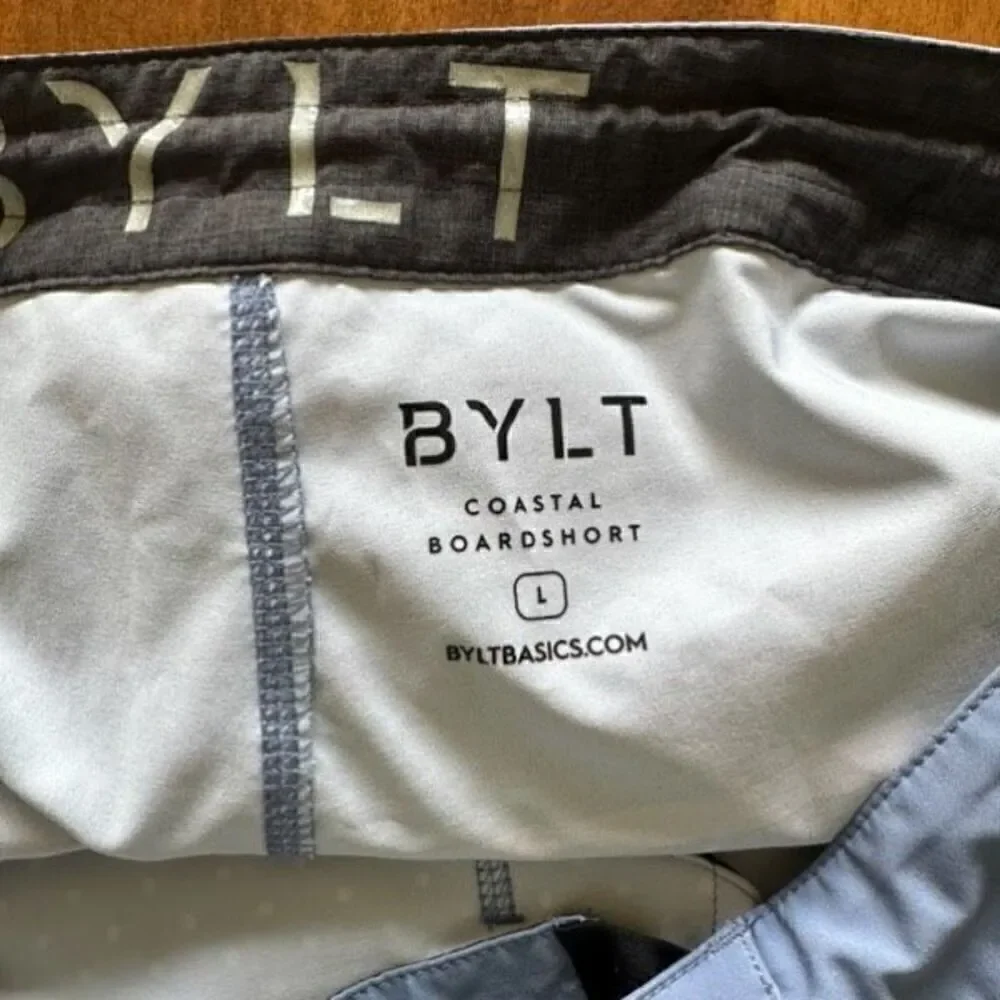 BYLT Basics Men’s Coastal Boardshort 2.0 Hybrid Polka Dot Slate Blue